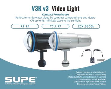 SUPE V3K V3 Videolampe 5000 Lumen (schwarz)